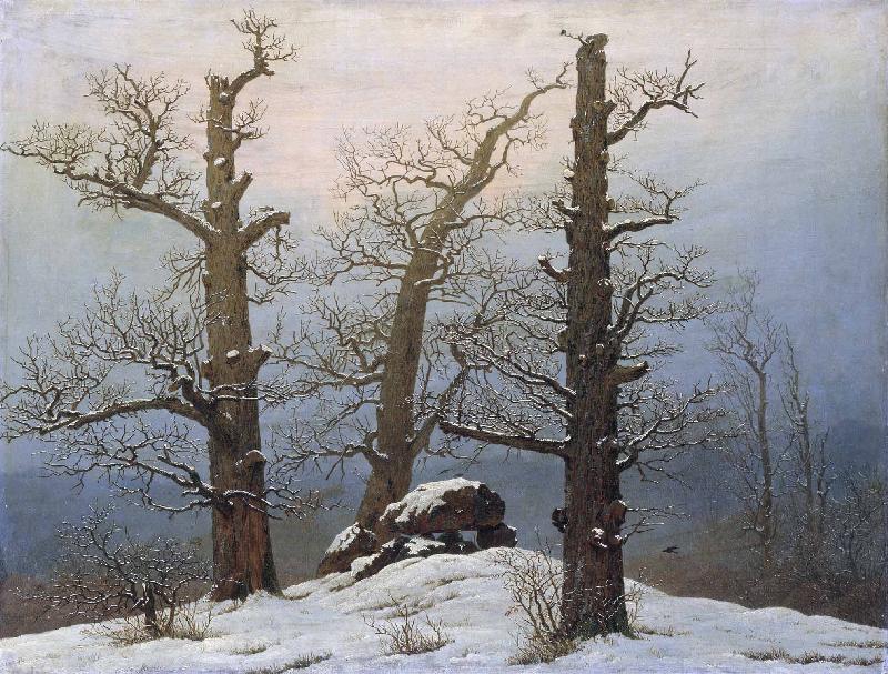 Caspar David Friedrich Dolmen in snow Germany oil painting art